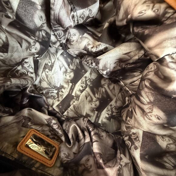 Jessica Simpson Large Tan Canvas Tote Bag “It’s Not the Bag” Charm Purse - Picture 6 of 10